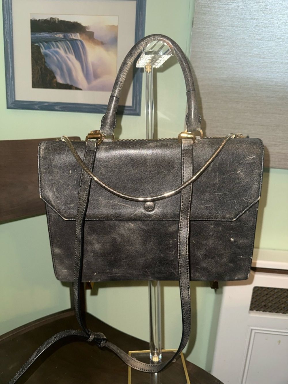 Alexander Wang Leather Convertible Tote, Distressed Look
